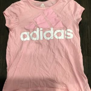 Girls pink adidas shirt Youth XL